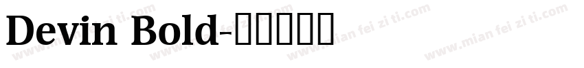Devin Bold字体转换